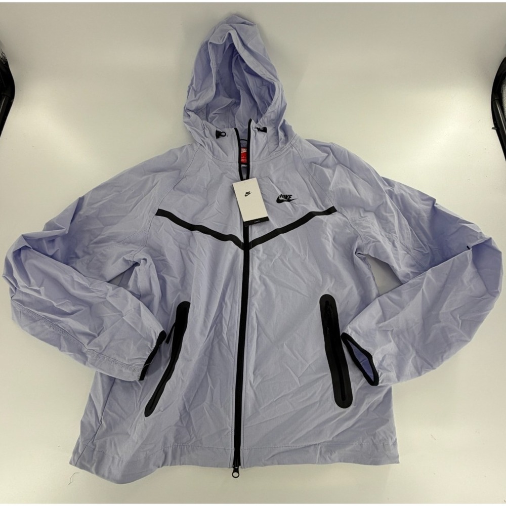 Nike Tech Men's Size S Woven Windrunner Nylon Jacket Ghost Blue Light HM7151-057